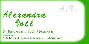 alexandra voll business card